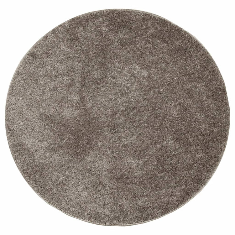 Vidaxl Teppich Istan Hochhaufen glänzend Ø 200 cm Grau