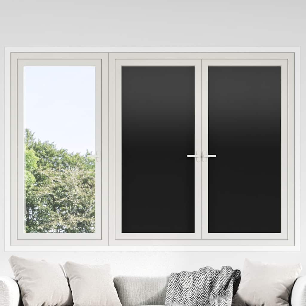 Vidaxx Fensterfolien 3 Stück statisch matt PVC schwarz