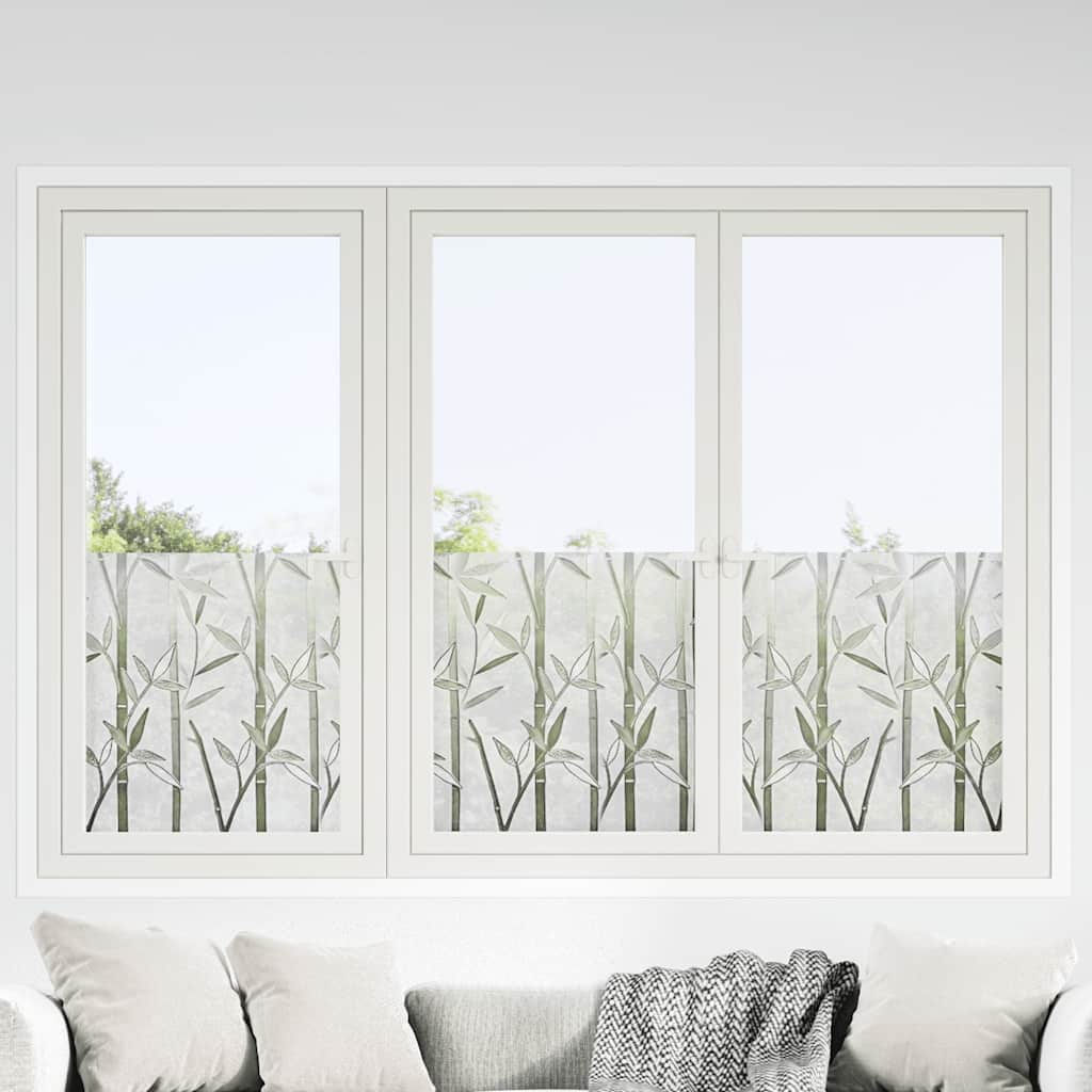 Vidaxx Fensterfolien 2 Stk. mattes Bambusmuster PVC