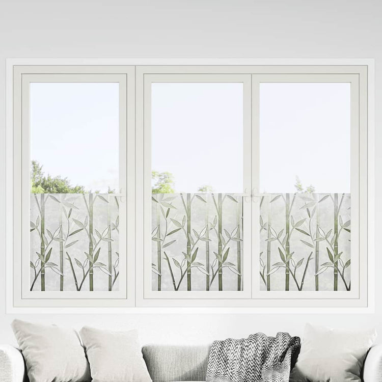 Vidaxx Fensterfolien 2 Stk. mattes Bambusmuster PVC