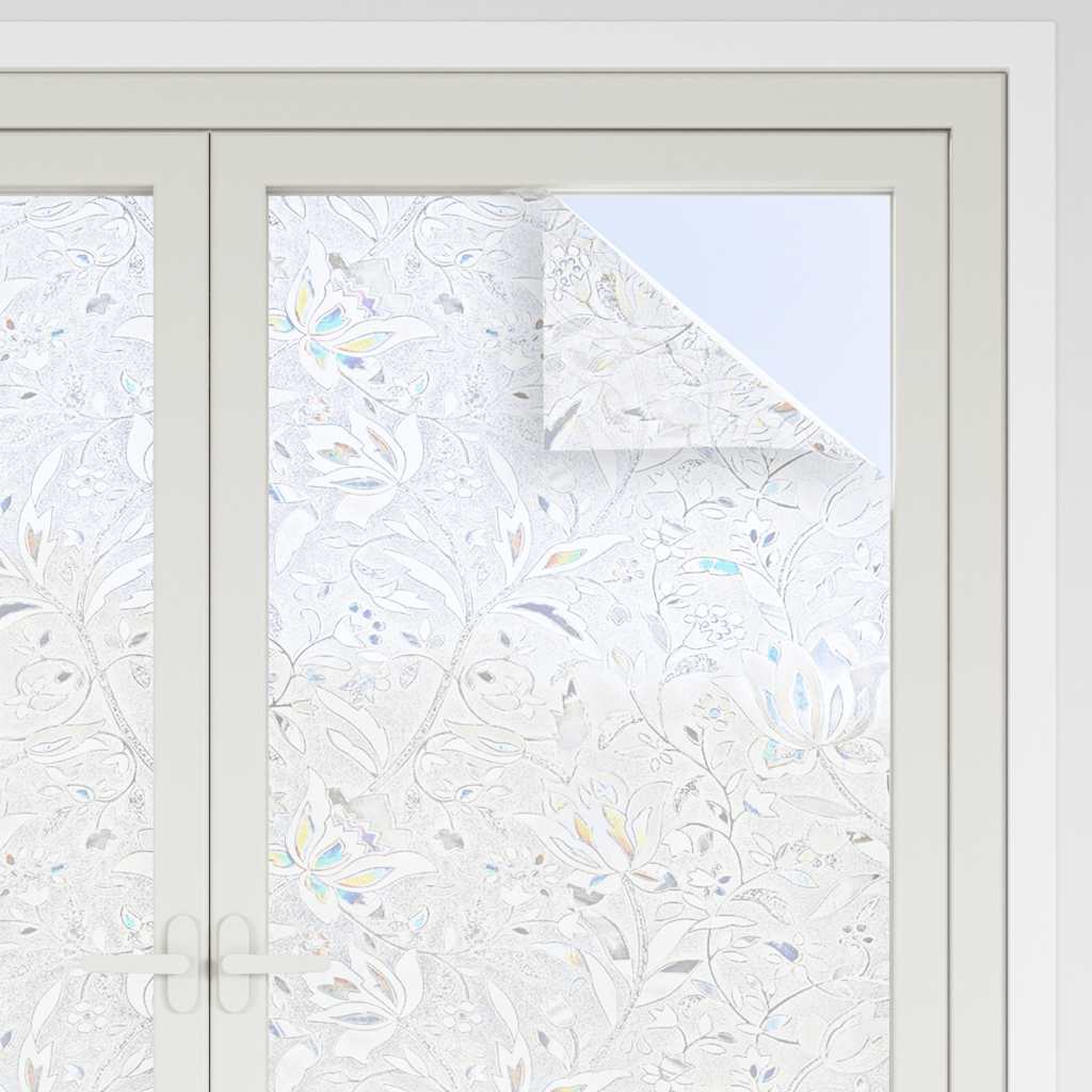Vidaxx Fensterfolien 4 Stk. mattes Blumenmuster PVC
