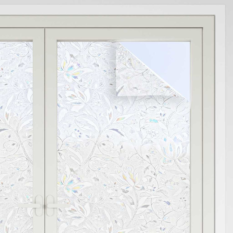 Vidaxx Fensterfolien 4 Stk. mattes Blumenmuster PVC