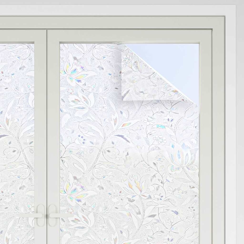 Vidaxx Fensterfolien 4 Stk. mattes Blumenmuster PVC