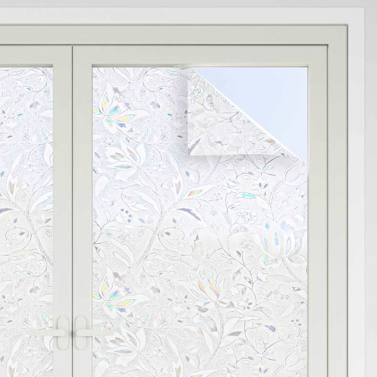 Vidaxx Fensterfolien 4 Stk. mattes Blumenmuster PVC