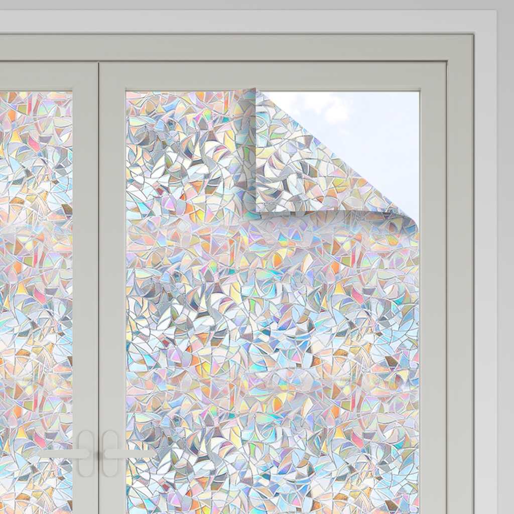 Vidaxx Fensterfolien 5 Stück matt 3D Regenbogenmuster PVC