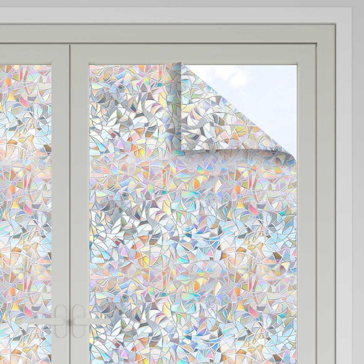 Vidaxx Fensterfolien 5 Stück matt 3D Regenbogenmuster PVC
