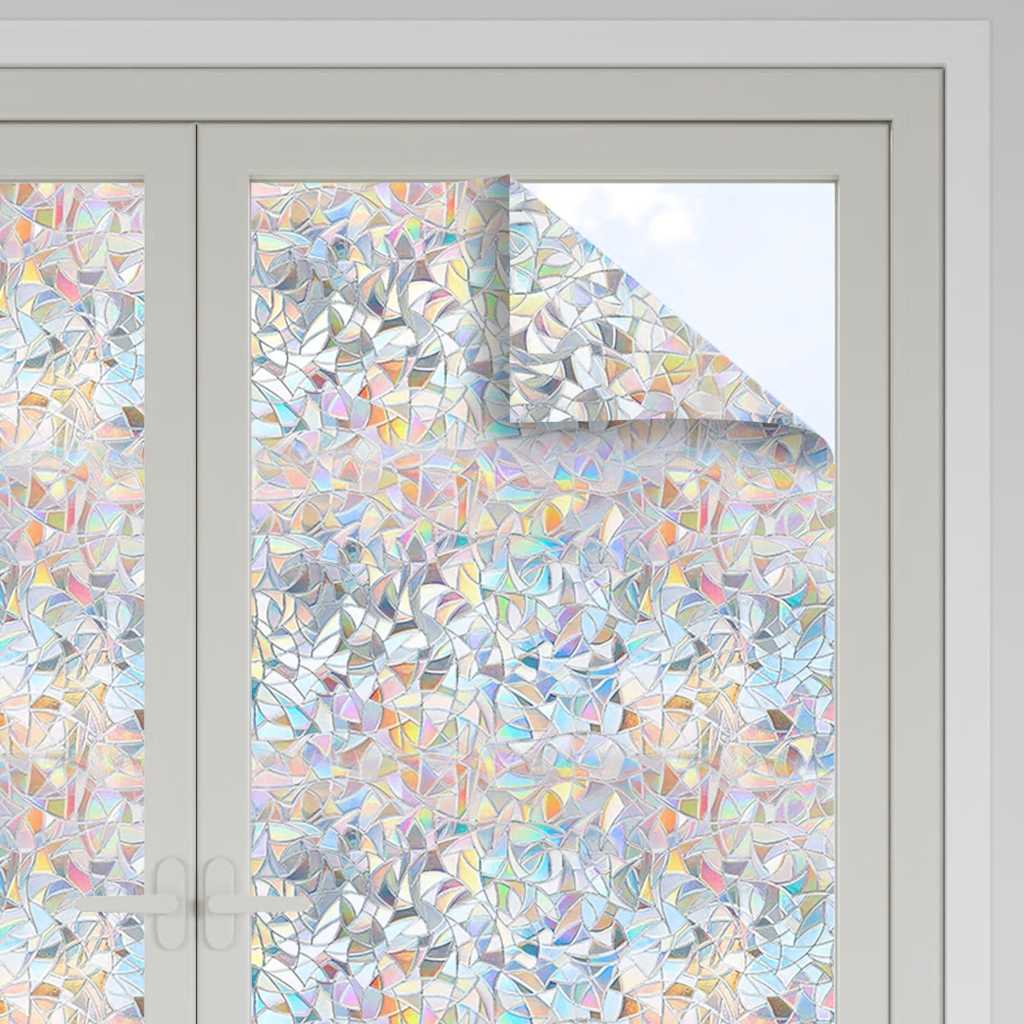 Vidaxx Fensterfolien 5 Stück matt 3D Regenbogenmuster PVC