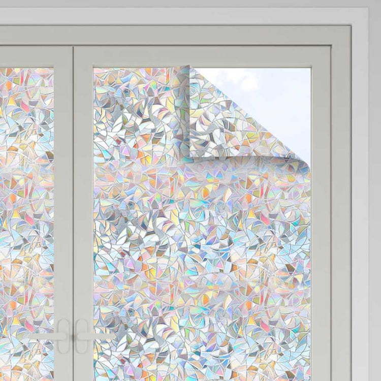 Vidaxx Fensterfolien 5 Stück matt 3D Regenbogenmuster PVC