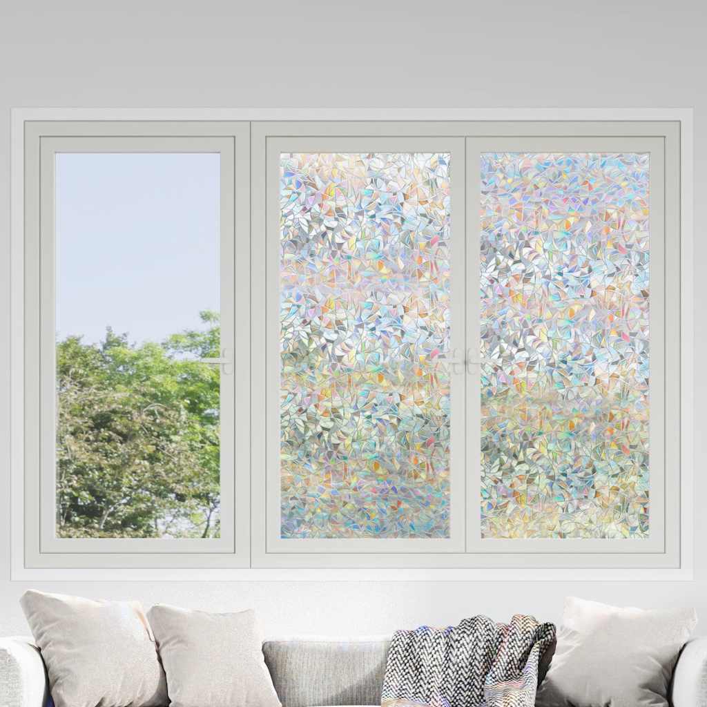 Vidaxx Fensterfolien 5 Stück matt 3D Regenbogenmuster PVC