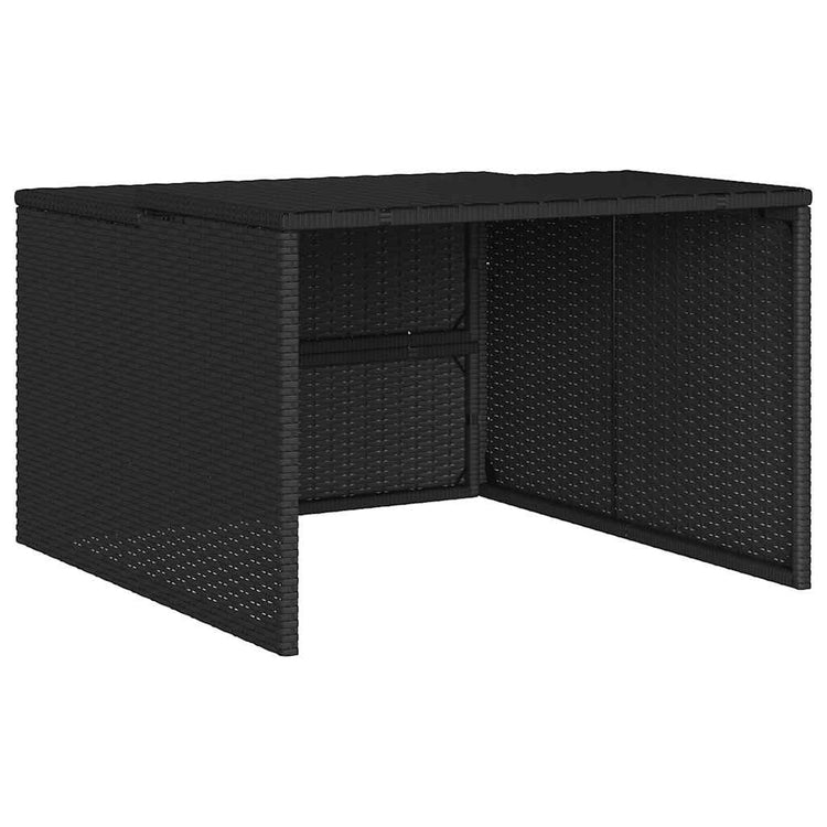 Vidaxx Garage für Rasenmäherroboter 86x90x52 57 cm Polyrattan schwarz