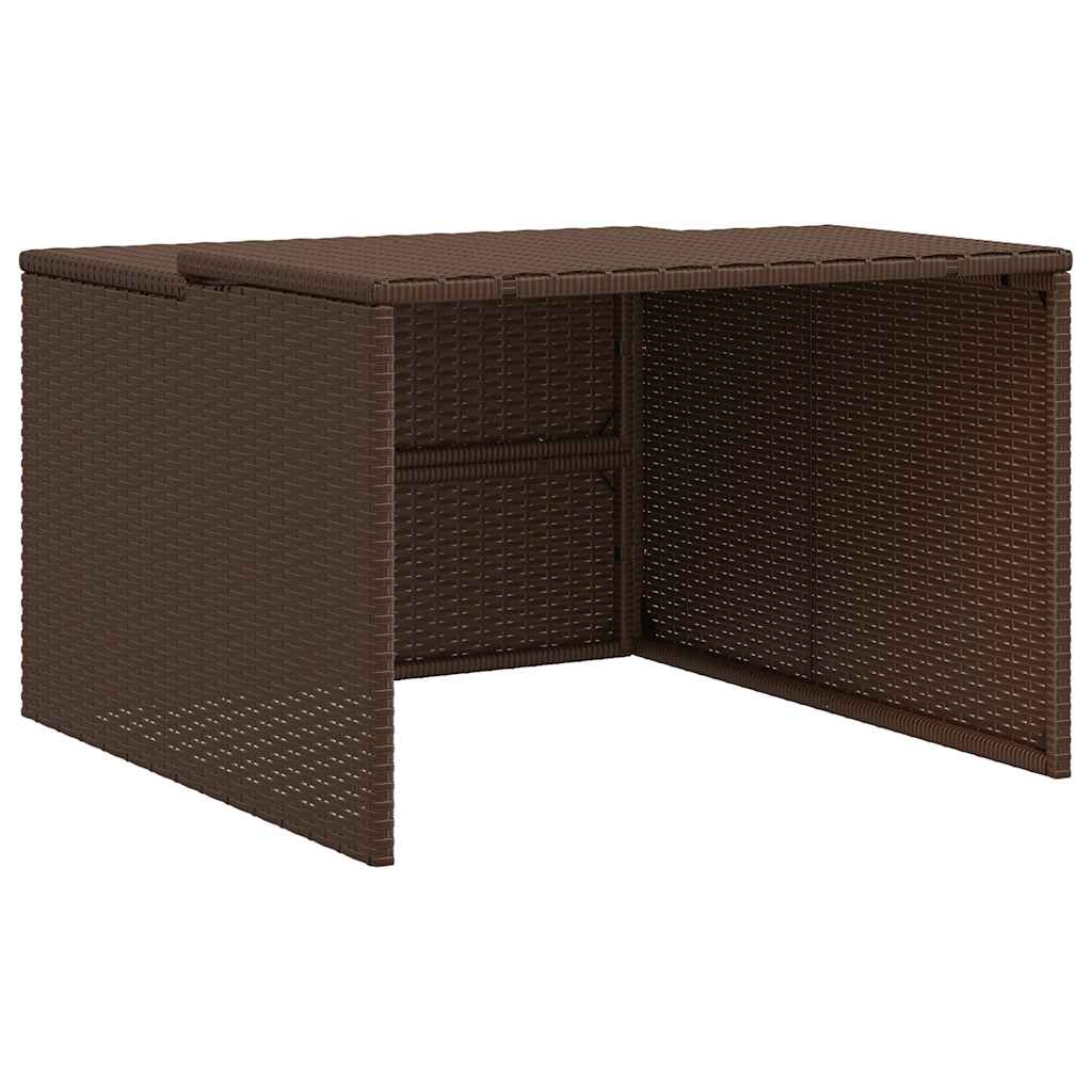 Vidaxx Garage für Rasenmäherroboter 86x90x52 57 cm Polyrattan braun
