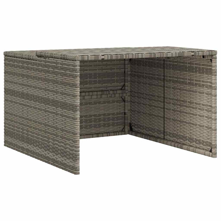 Vidaxx Garage für Rasenmäherroboter 86x90x52 57 cm Polyrattan grau