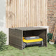 Vidaxx Garage für Rasenmäherroboter 86x90x52 57 cm Polyrattan grau
