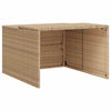 Vidaxx Garage für Rasenmäherroboter 86x90x52 57 cm Poly Rattan Beige