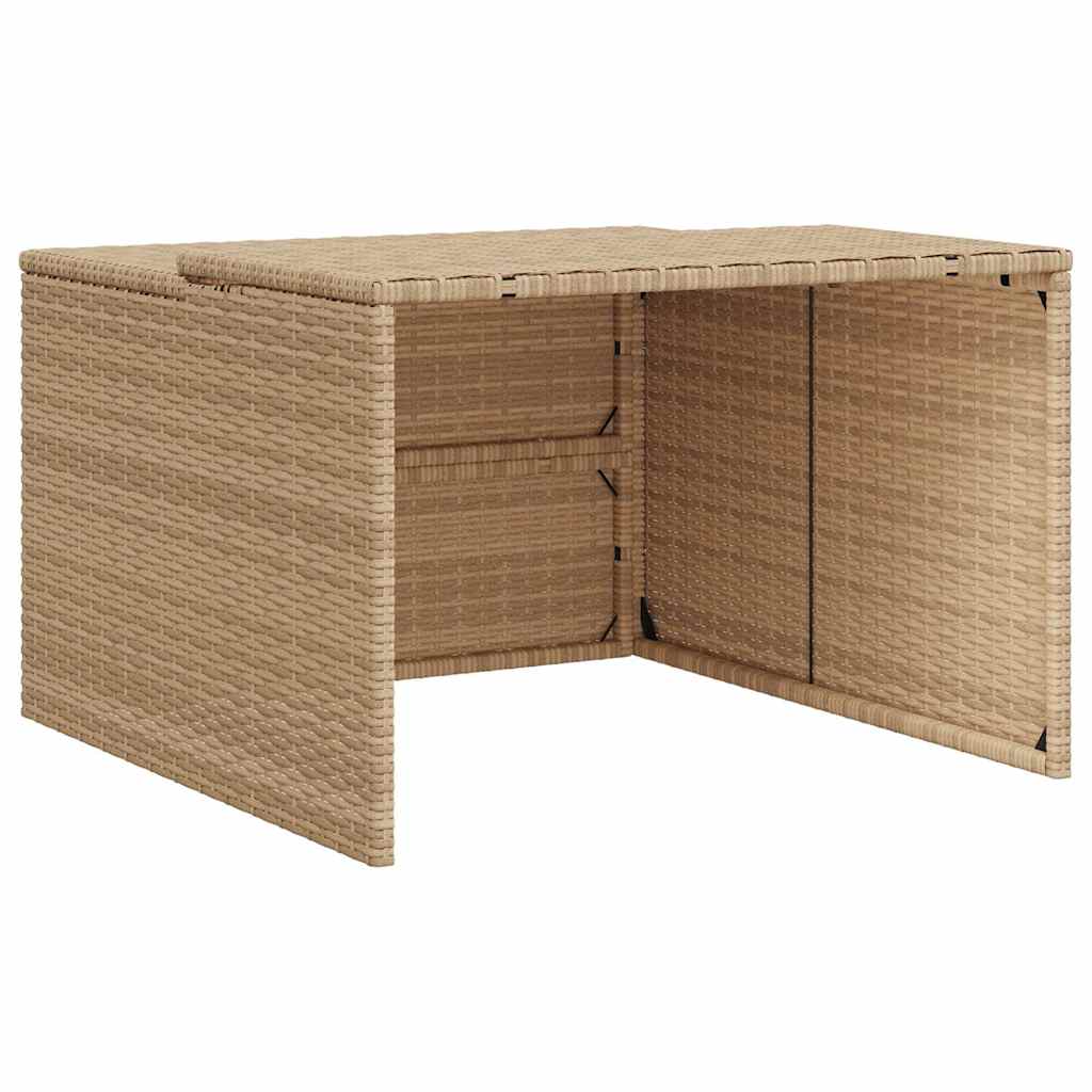 Vidaxx Garage für Rasenmäherroboter 86x90x52 57 cm Poly Rattan Beige