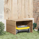 Vidaxx Garage für Rasenmäherroboter 86x90x52 57 cm Poly Rattan Beige