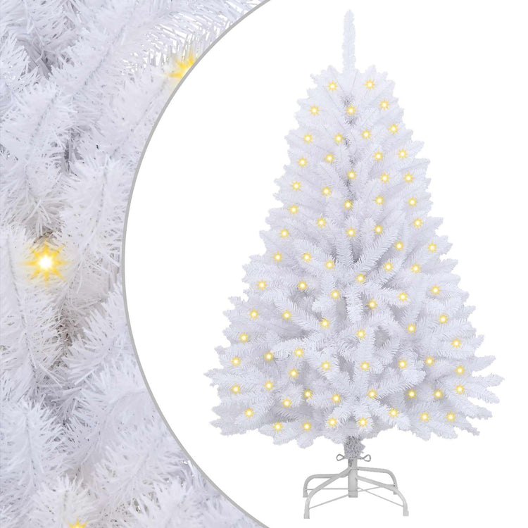 Künstlicher Weihnachtsbaum von Vidaxx mit 150 LEDs, weiß, 120 cm, PVC und Metall