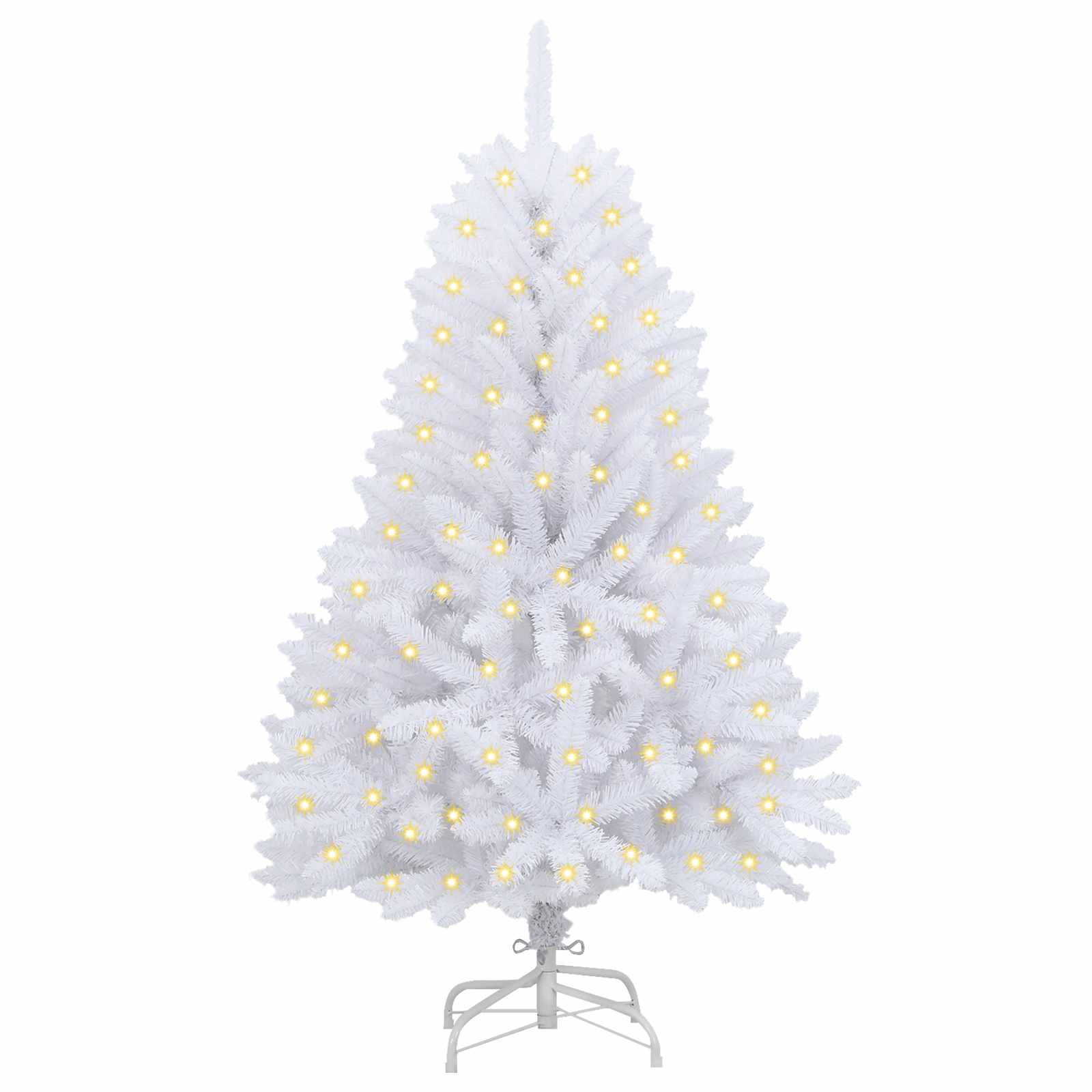 Künstlicher Weihnachtsbaum von Vidaxx mit 150 LEDs, weiß, 120 cm, PVC und Metall