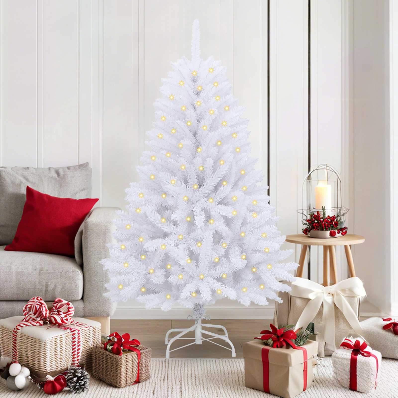 Künstlicher Weihnachtsbaum von Vidaxx mit 150 LEDs, weiß, 150 cm, PVC und Metall