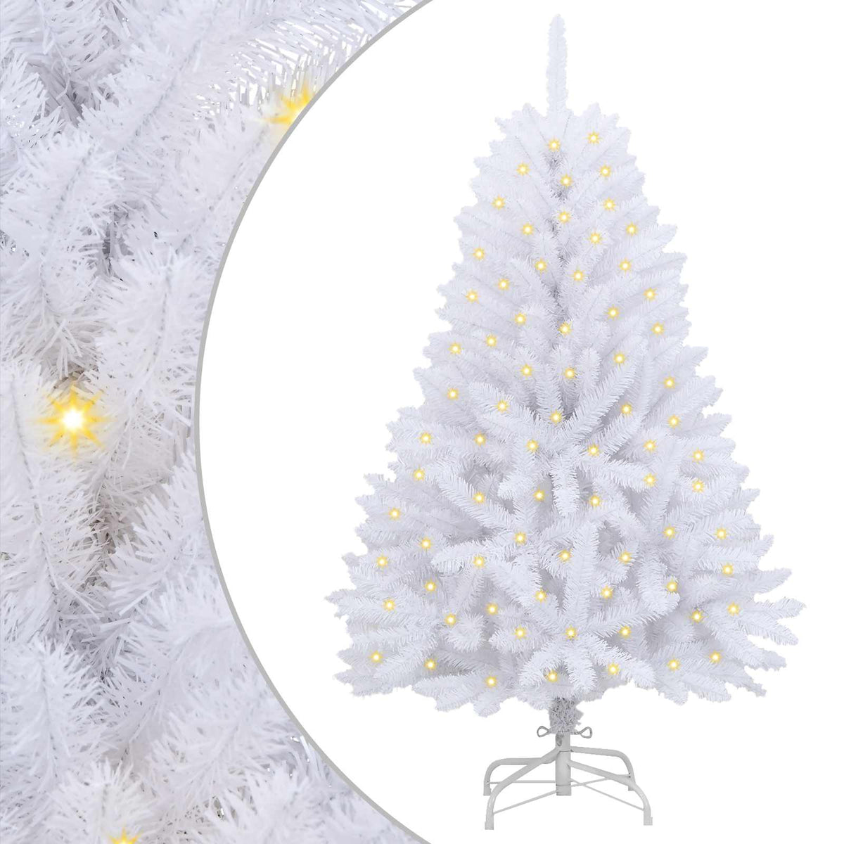 Künstlicher Weihnachtsbaum von Vidaxx mit 150 LEDs, weiß, 150 cm, PVC und Metall