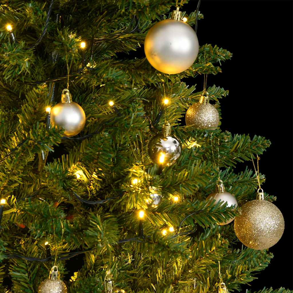 Vidaxx künstlicher Weihnachtsbaum mit Scharnieren 150 LED und Weihnachtskugeln 120 cm