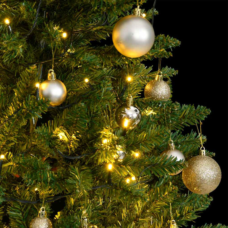 Vidaxx künstlicher Weihnachtsbaum mit Scharnieren 150 LED und Weihnachtskugeln 120 cm