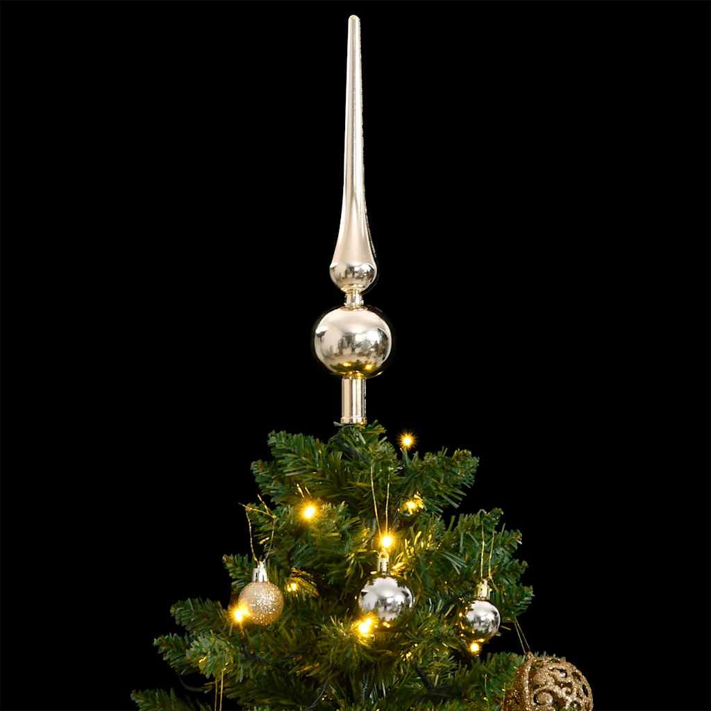 Vidaxx künstlicher Weihnachtsbaum mit Scharnieren 150 LEDs und Weihnachtskugeln 150 cm