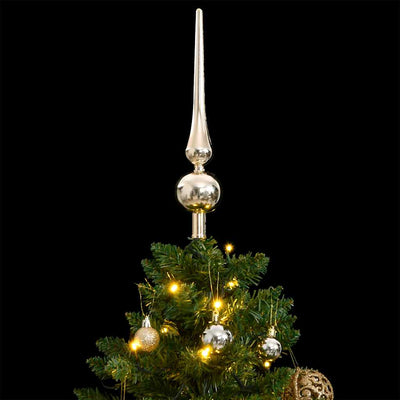 Vidaxx künstlicher Weihnachtsbaum mit Scharnieren 150 LEDs und Weihnachtskugeln 150 cm