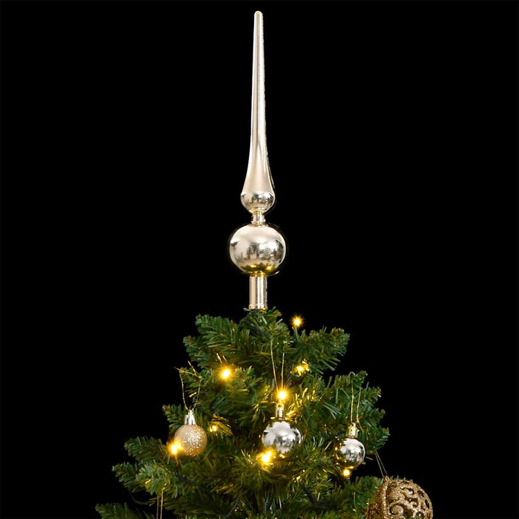 Vidaxx künstlicher Weihnachtsbaum mit Scharnieren 150 LEDs und Weihnachtskugeln 150 cm