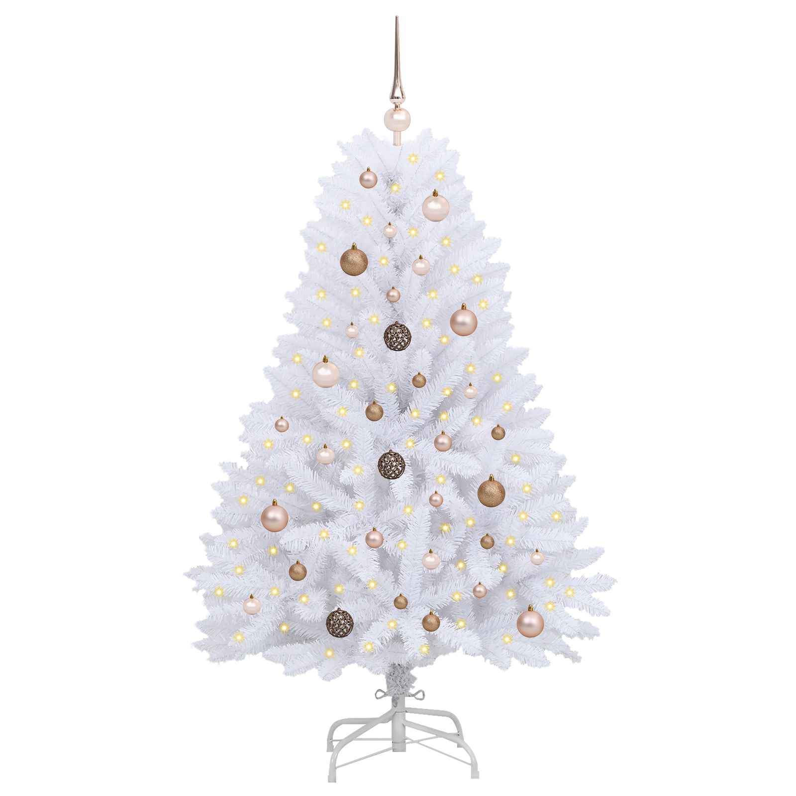 Vidaxx künstlicher Weihnachtsbaum weiß 80 x 80 x 150 cm PVC und Metall