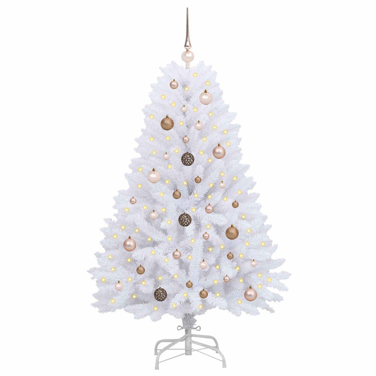 Vidaxx künstlicher Weihnachtsbaum weiß 80 x 80 x 150 cm PVC und Metall