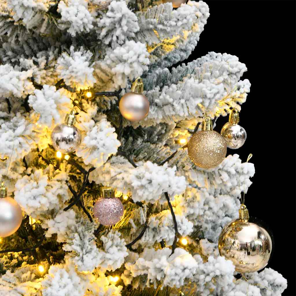 Vidaxx künstlicher Weihnachtsbaum mit Scharnieren 150 LED und Weihnachtskugeln 120 cm