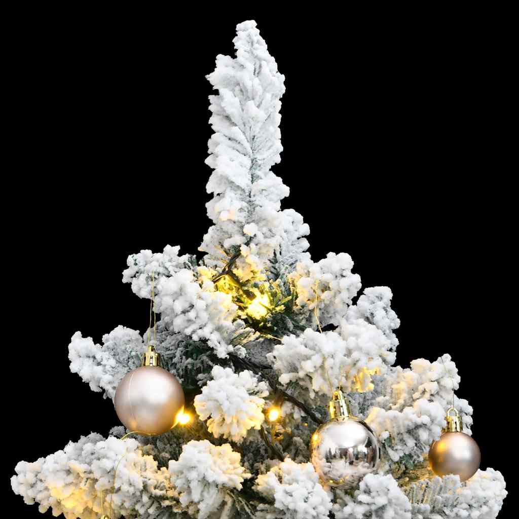 Vidaxx künstlicher Weihnachtsbaum mit Scharnieren 150 LEDs und Weihnachtskugeln 150 cm