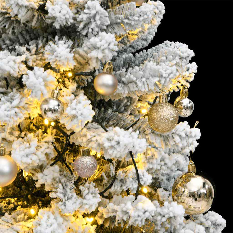Vidaxx künstlicher Weihnachtsbaum mit Scharnieren 150 LEDs und Weihnachtskugeln 150 cm