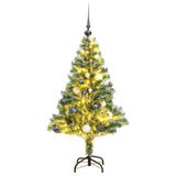 VidaXL Künstlicher Weihnachtsbaum 150 LEDs, Kugeln und Schnee 150 cm - afbeelding 1