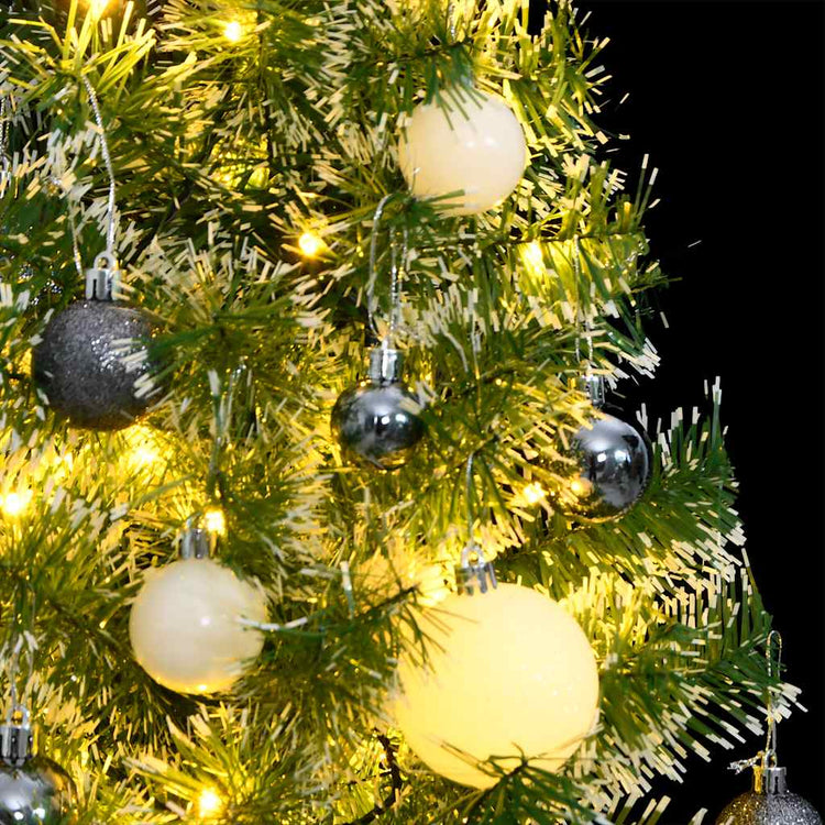 VidaXL Künstlicher Weihnachtsbaum 150 LEDs, Kugeln und Schnee 150 cm
