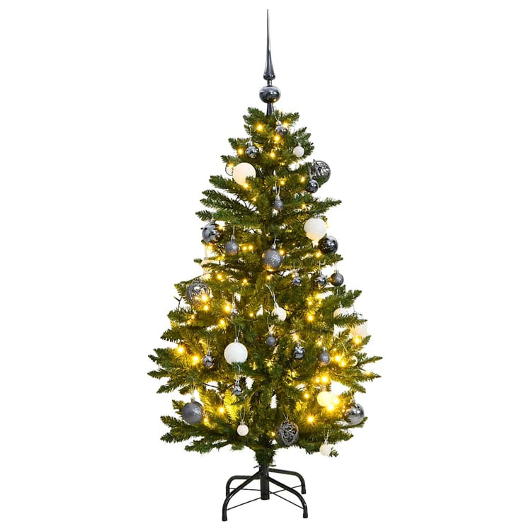 Vidaxx künstlicher Weihnachtsbaum mit Scharnieren 150 LED und Weihnachtskugeln 120 cm