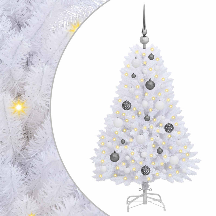 Vidaxx künstlicher Weihnachtsbaum weiß 68 x 68 x 120 cm PVC und Metall