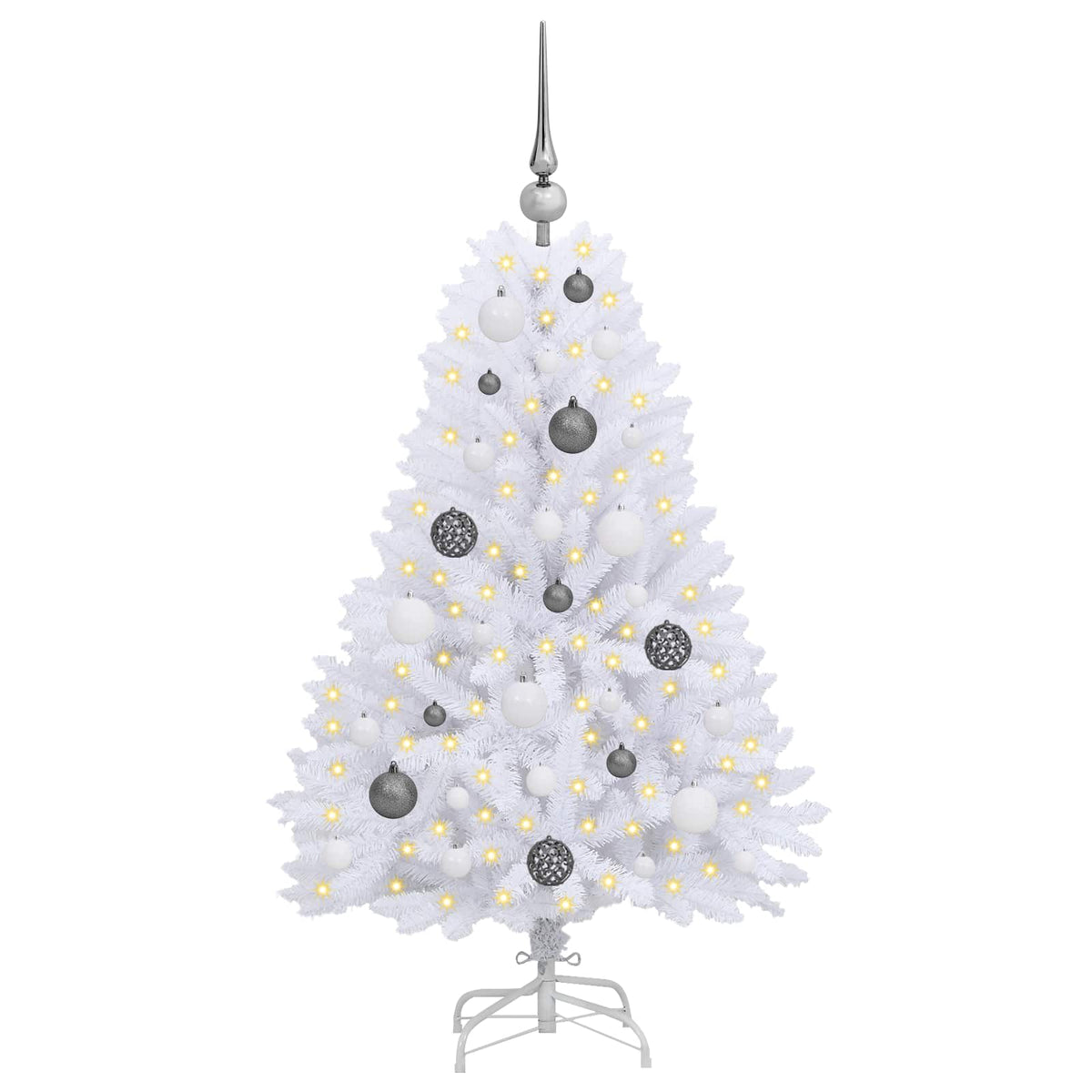 Vidaxx künstlicher Weihnachtsbaum weiß 68 x 68 x 120 cm PVC und Metall