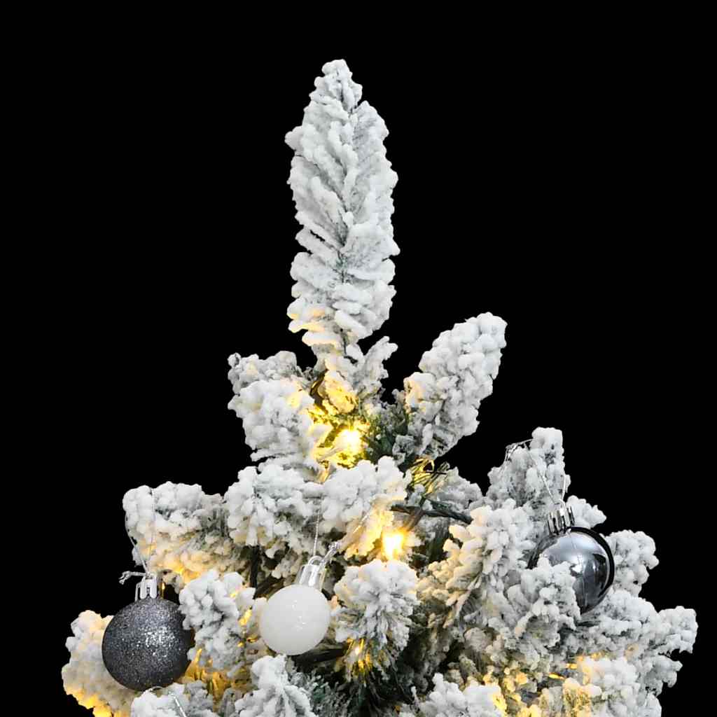 VidaXL künstlicher Weihnachtsbaum mit Scharnieren 150 LEDs und Weihnachtskugeln 150 cm