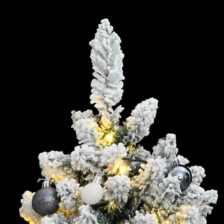 VidaXL künstlicher Weihnachtsbaum mit Scharnieren 150 LEDs und Weihnachtskugeln 150 cm