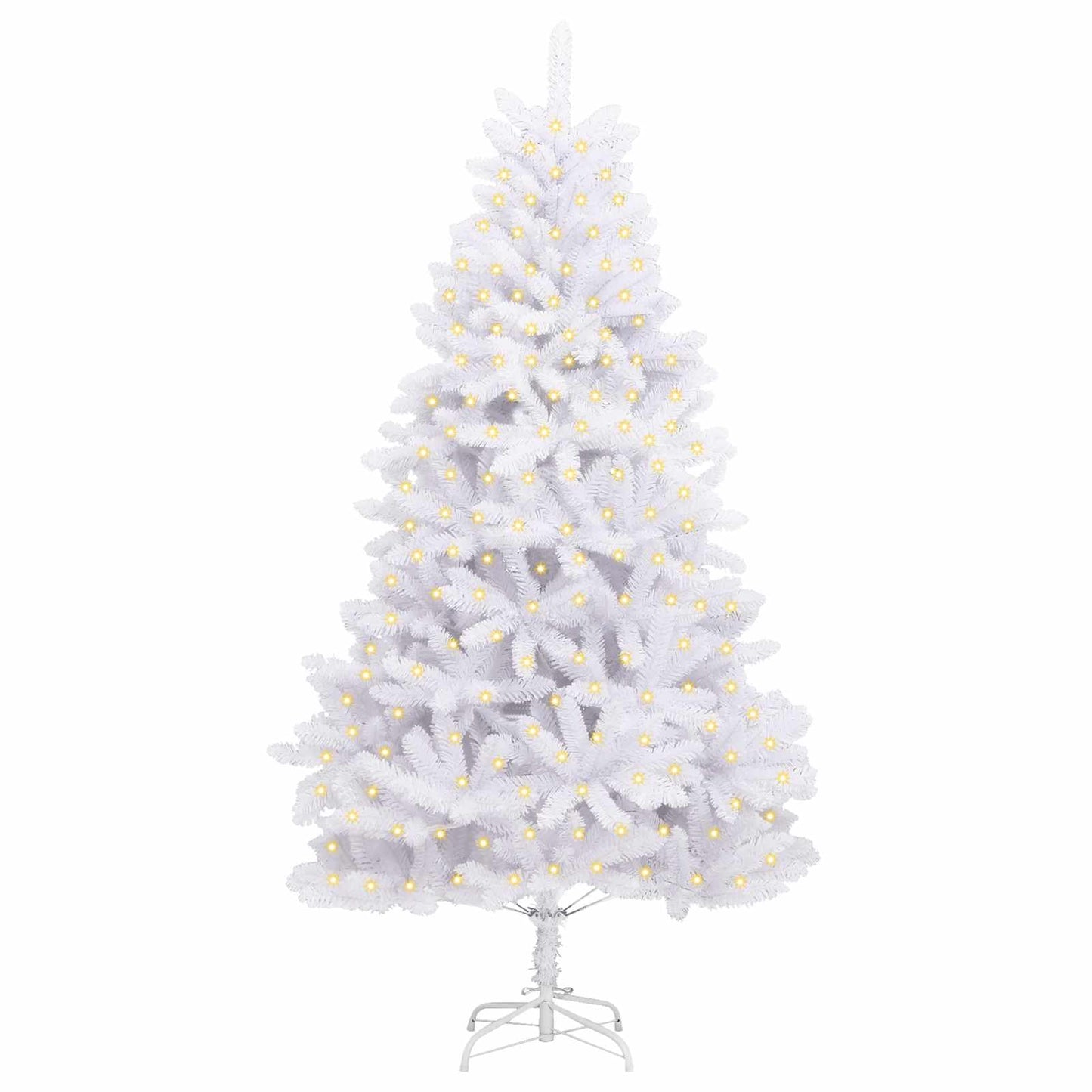 Vidaxx künstlicher Weihnachtsbaum mit 300 LED weiß 180 cm PVC und Metall