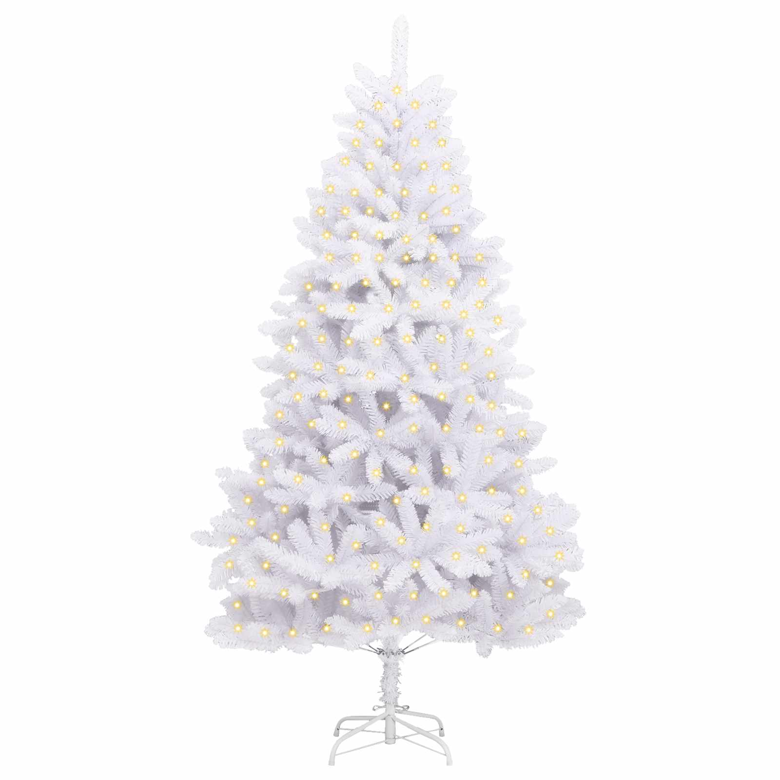 Vidaxx künstlicher Weihnachtsbaum mit 300 LED weiß 180 cm PVC und Metall