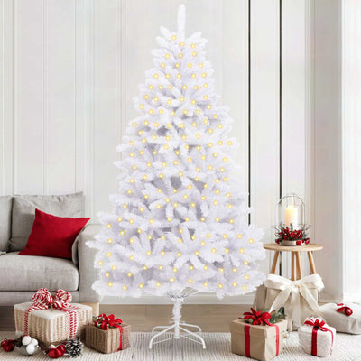 Vidaxx künstlicher Weihnachtsbaum mit 300 LED weiß 210 cm PVC und Metall