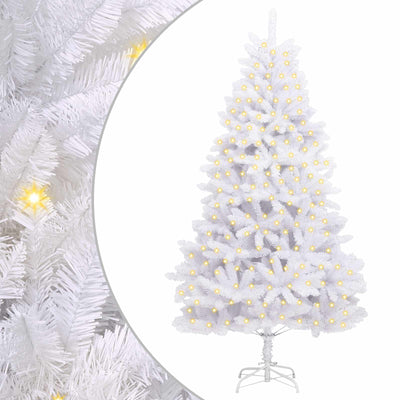 Vidaxx künstlicher Weihnachtsbaum mit 300 LED weiß 210 cm PVC und Metall