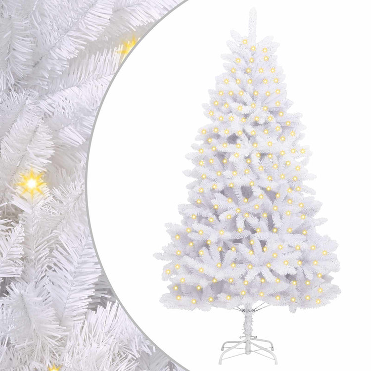Vidaxx künstlicher Weihnachtsbaum mit 300 LED weiß 210 cm PVC und Metall