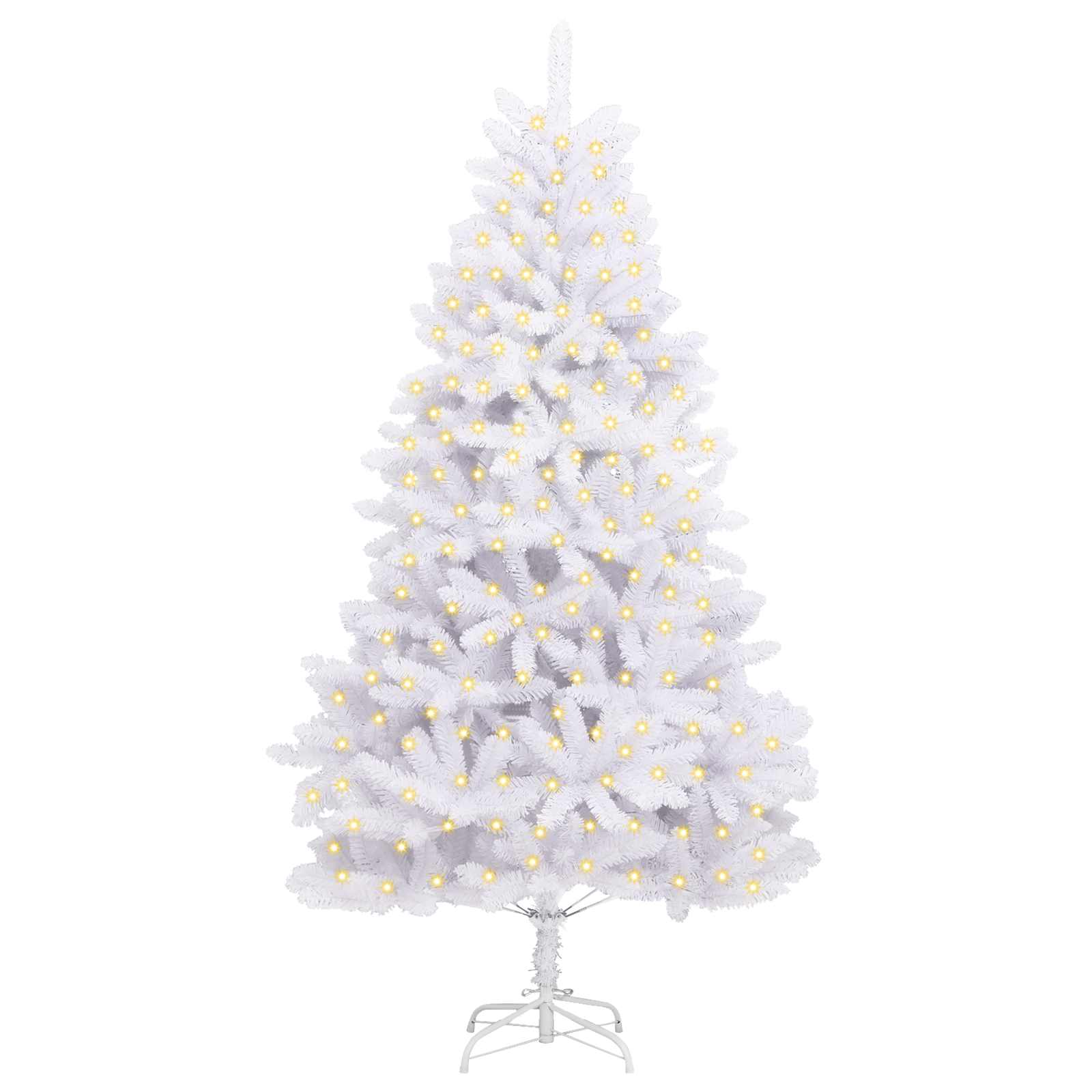 Vidaxx künstlicher Weihnachtsbaum mit 300 LED weiß 210 cm PVC und Metall