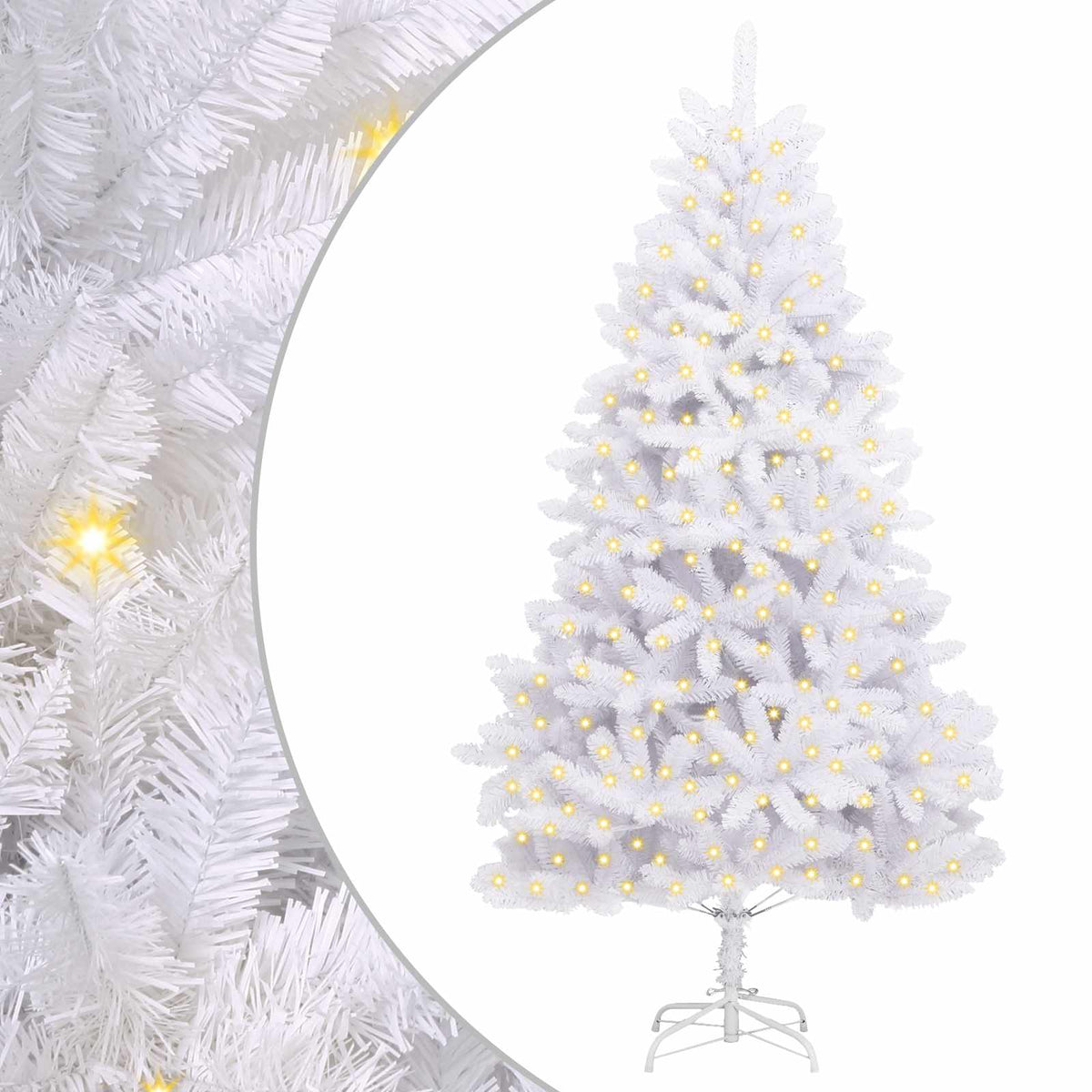 Künstlicher Weihnachtsbaum von Vidaxx mit 300 LEDs, weiß, 240 cm, PVC und Metall