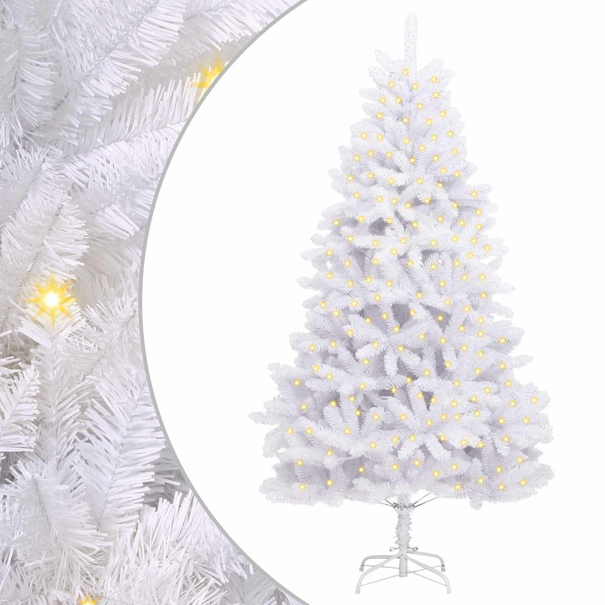 Künstlicher Weihnachtsbaum von Vidaxx mit 300 LEDs, weiß, 270 cm, PVC und Metall