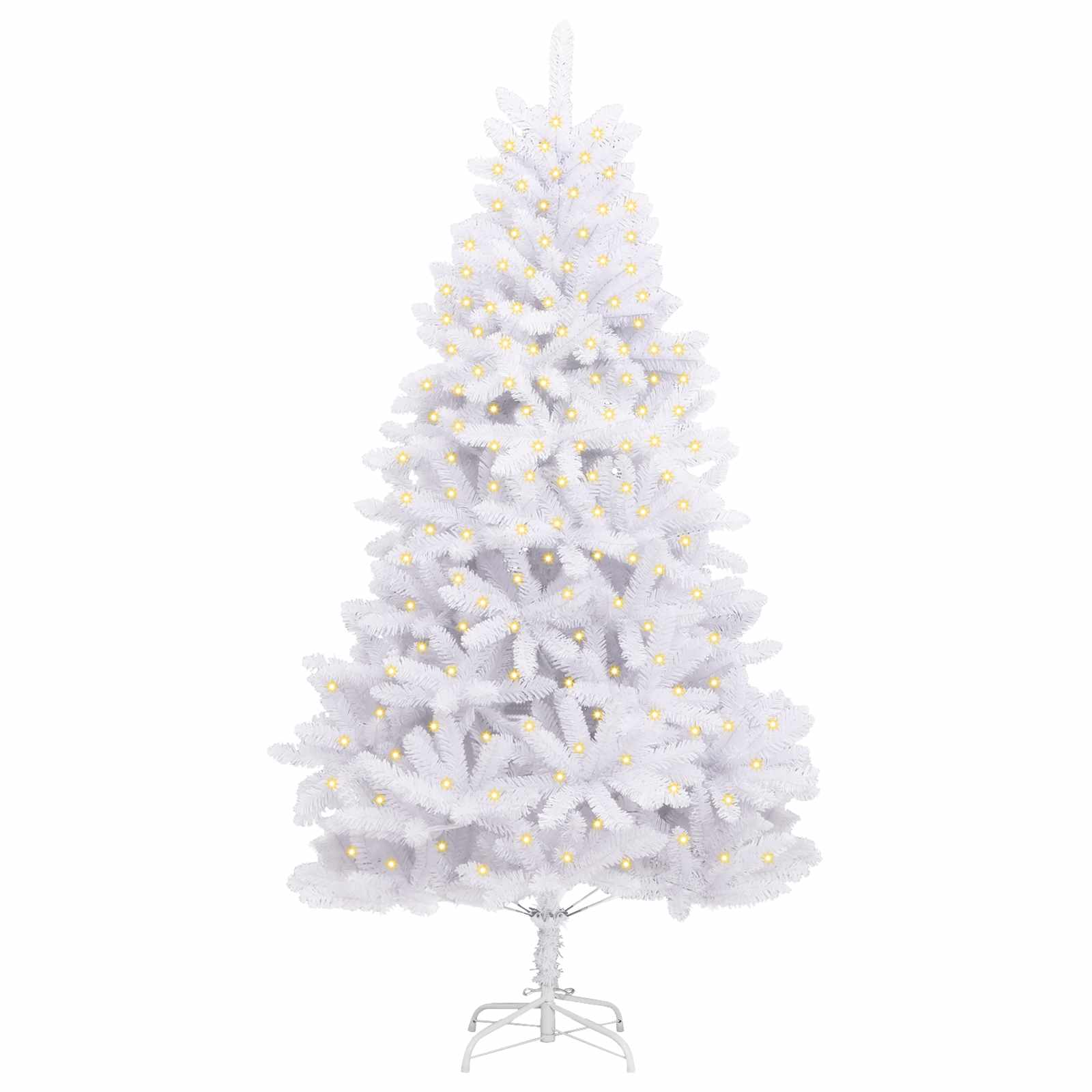 VidaXL künstlicher Weihnachtsbaum mit 300 LED weiß, 300 cm PVC und Metall